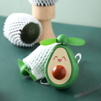 卡通可爱牛油果迷你风扇静音usb充电便携手持儿童小风扇户外宿舍