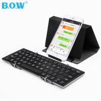 [官方旗舰店]BOW航世苹果手机三折叠蓝牙键盘 安卓ipad平板电脑通用便携专用可连华为m6无线迷你小pro10.2