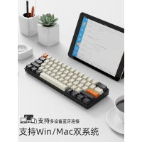 黑爵i610t 无线蓝牙机械键盘大碳PBT键帽正刻王自如侧刻小键盘青轴黑轴红轴茶轴61键ipad笔记本充电便携通用