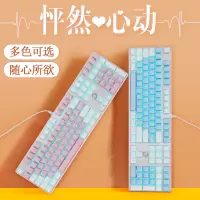 [急货]达尔优EK815机械键盘笔记本电脑通用游戏青轴茶轴红轴男女生可爱