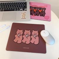 少女心放映室 ins风可爱小熊鼠标垫 布艺柔软防滑学生电脑办公用