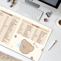 快捷键超大号鼠标垫女office办公excel全套通用桌面垫可爱ins风定制可水洗电脑锁边加厚防滑卡通书桌垫加长款