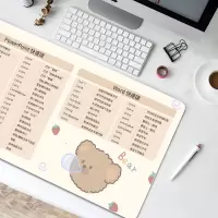 快捷键超大号鼠标垫女office办公excel全套通用桌面垫可爱ins风定制可水洗电脑锁边加厚防滑卡通书桌垫加长款