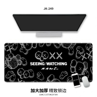 芝麻街Kaws超大鼠标垫个性涂鸦创意锁边游戏电脑键盘锁边加厚创意简约加厚防滑桌垫定制男电脑垫桌垫办公桌垫