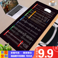 鼠标垫超大号游戏动漫卡通可爱加厚锁边电脑快捷键办公桌垫子定制