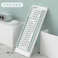 静音发光无线键盘鼠标套装可充电式牧马人机械手感巧克力办公打字笔记本台式电脑薄膜电竞游戏女生可爱专用