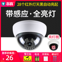 感应红外仿真摄像头防像头假监控摄像头半球带灯天黑自动亮起
