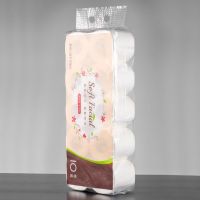 伊尔姿4层卫生纸卷纸家用空心卷筒纸家庭装有芯厕所纸实惠装|1提10包送手帕纸1包