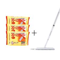 静电拖把静电除尘纸一次性无纺布湿巾吸尘纸擦地板家用吸毛发免洗|静电小拖把+3包静电干巾(组合装)