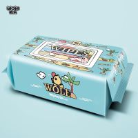 湿巾80抽湿纸巾大包婴儿手口幼儿湿巾纸带盖成人一次生|1连包 蓝绿加厚(有盖)