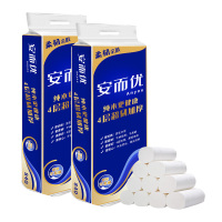 安而优白色24卷卫生纸家庭装整箱批卷纸卫生纸全木特惠厕纸手纸家用纸巾1750克