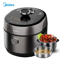 美的(Midea)电压力锅5升家用电压力煲 一锅双胆一键祛脂 智能电高压锅MY-HT5078PG