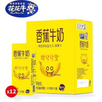 花花牛 香蕉牛奶210g*12盒 风味早餐奶常温整箱果味牛奶