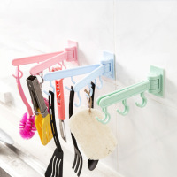 【3个装】180度可旋转粘胶挂钩厨房墙壁门后粘钩浴室卫生间免钉勾