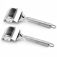 手动切面器家用面条机压面机不锈钢切面刀做面条的模具切面条神器|2条切面器