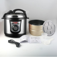 电压力锅双胆家用4l5l6l8l商用10l12l机械电高压锅饭煲|8L机械式银色单胆