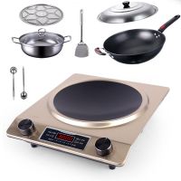 3500w凹面电磁炉大功率家用特价电池炉凹型商用凹灶爆炒|双旋钮凹面（D18)套餐3.
