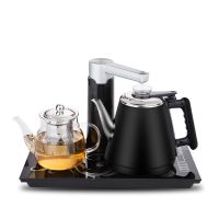 全自动上水电热水壶抽水式电茶艺炉烧水壶功夫茶具家用泡茶器|防烫升级保温款-尊贵黑