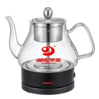 黑茶煮茶器多功能蒸汽普洱茯茶加厚玻璃蒸茶壶安化黑茶专用煮茶壶|08D款黑色（印华莱）