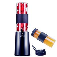 玻璃杯榨汁机迷你搅拌机便携式果汁机杯全自动小型家用电动|（老款）墨绿-玻璃双杯