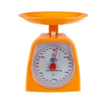 500克家用弹簧秤老式盘称1kg2kg机械厨房秤老称5公斤指针托盘秤|圆盘方称3kg【颜色随机】