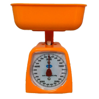 老式秤盘秤机械台秤家用10公斤kg圆盘弹簧秤指针称托盘厨房秤卖菜|随机颜色小号5公斤收藏送运费险