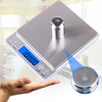 精准厨房秤重0.1迷你电子称0.01g天平珠宝称烘焙称食物称重器克称|500g0.01加双托盘砝码电池