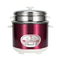 牌不锈钢电饭锅老式家用3升4-5人加厚内胆外置蒸笼电饭煲|彩钢电子3升500W