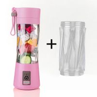 便携式榨汁机家用水果小型充电迷你多功能炸果汁机电动学生榨汁杯|粉色 六页玻璃杯身款
