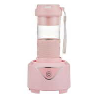 制冷榨汁机便携式榨汁机小型充电迷你制冷果汁机|榨汁杯+制冷机底座（粉色）