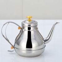 不锈钢宫廷壶电磁炉壶咖啡壶细口茶壶家用手冲壶复古壶酒店餐厅用|本色 1.2L