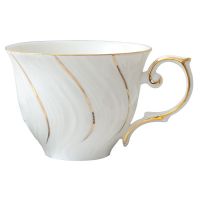 陶瓷咖啡杯套装简约欧式小奢华家用英式下午茶杯茶具优雅高档杯碟|水纹：单杯