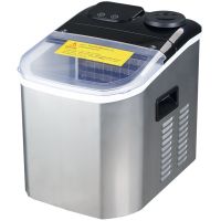 制冰机家用商用酒吧奶茶店大小型冰块制冰机15/25/45kg全自动|亮丽银+手动加水+24冰格
