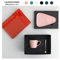 北欧陶瓷咖啡杯碟套装带勺点心下午茶餐具托盘创意欧式小奢华杯子|北欧早餐套无金杯把礼盒装