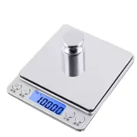 迷你厨房电子秤精准0.01家用烘焙称0.1g小克重称珠宝药材食品|3000g0.1g用电池的 配送校正砝码100g
