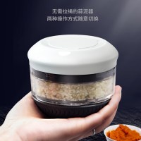 宝宝辅食机婴儿多功能米糊机料理机家用拉绳绞肉机搅蒜器捣蒜神器|白色妞妞乐可单手操作