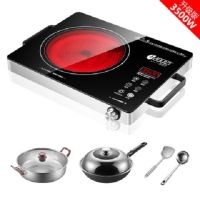 3500w爆炒电陶炉家用智能定时大炉盘火锅烧烤光波炉煮茶炉|3500W升级爆炒电陶炉+汤锅+炒锅