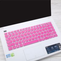 键盘膜华硕14寸笔记本电脑R417S E402S A456U U4000按键防尘保护W|半透玫红