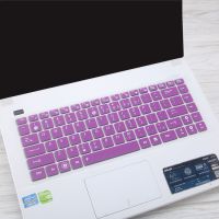 键盘膜华硕14寸笔记本电脑R417S E402S A456U U4000按键防尘保护W|半透紫色