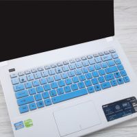 键盘膜华硕14寸笔记本电脑R417S E402S A456U U4000按键防尘保护W|渐变蓝色