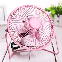 创意铁艺4寸USB电风扇 铝叶迷你小风扇 电脑桌面风扇小风扇厂家