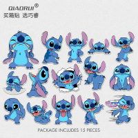 卡通史迪仔手机贴纸行李箱贴画笔记本电脑吉他拉杆箱子贴防水潮牌潮牌个性摇滚嘻哈装饰涂鸦卡通创意中国风