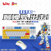 RX-78-2高达机械键盘cherry樱桃轴红轴含有线/无线鼠标套装