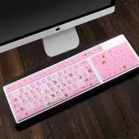 魔力鸭2108S罗技G610狼途X1000台式机械键盘通用保护膜防尘套|粉色棕熊买1送1