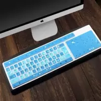 魔力鸭2108S罗技G610狼途X1000台式机械键盘通用保护膜防尘套|蓝色小熊买1送1