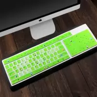 魔力鸭2108S罗技G610狼途X1000台式机械键盘通用保护膜防尘套|绿色熊猫买1送1