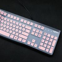 Logitech罗技K120 USB有线单键盘保护膜MK120不是标题型号不要拼|拍下发1张半透浅粉色
