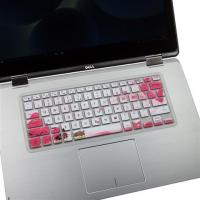 (DELL)燃7000 7560笔记本电脑键盘膜15 7000灵越7570保护膜贴|玫瑰花款【拍下发两张】