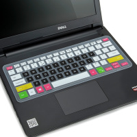 14寸灵越游匣燃7000 5370 5488 3490笔记本电脑保护键盘膜|多彩半透黑