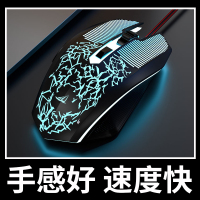 [送鼠标垫]游戏鼠标电脑有线电竞机械静音无声家用吃鸡cf专用